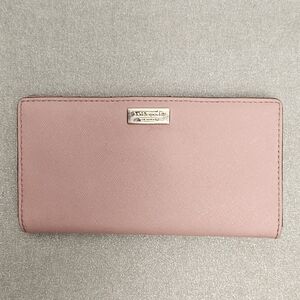 Kate Spade New York Pink Saffiano Leather Trifold Wallet
